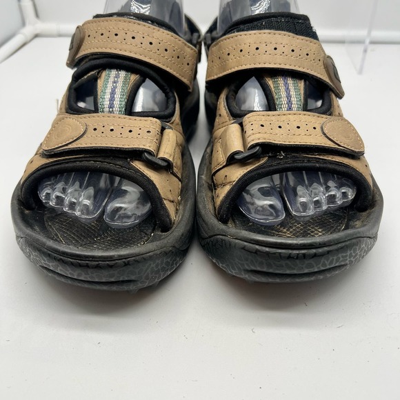 Footjoy Sandals Mens 6 Cooljoys Golf Tan Beige Leather Adjustable 48786 - Picture 4 of 9